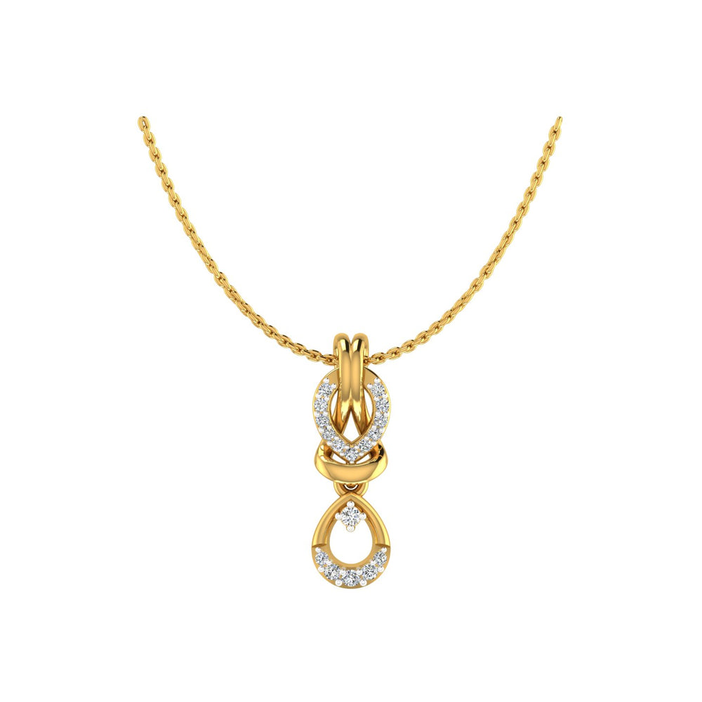 Geometric Sunburst Fan Gold Pendant