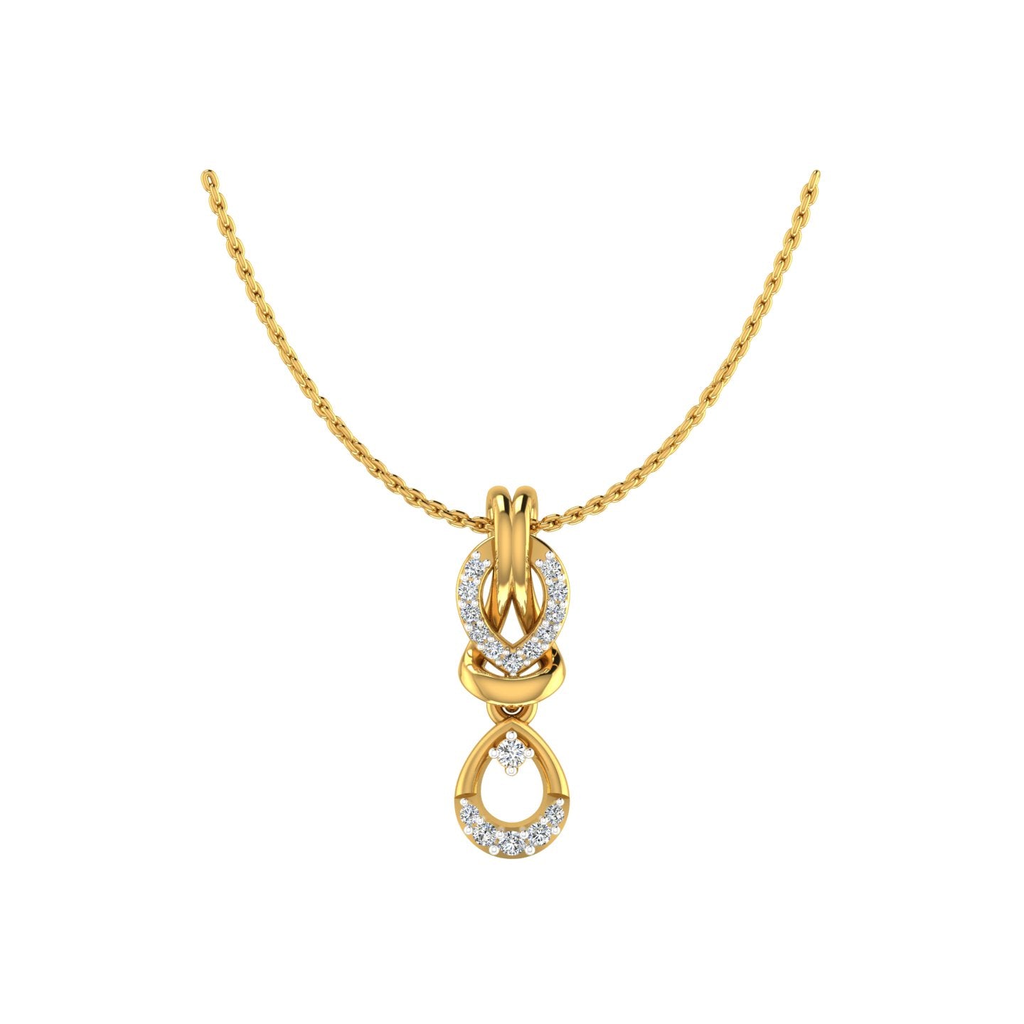 Geometric Sunburst Fan Gold Pendant