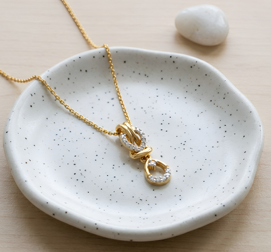 Geometric Sunburst Fan Gold Pendant
