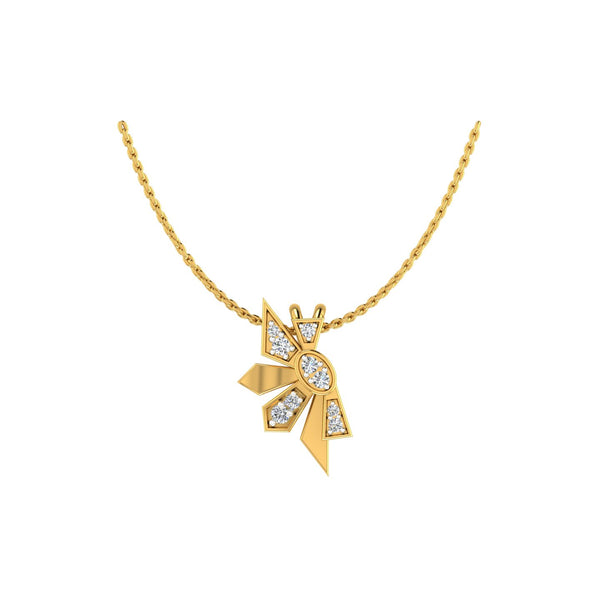 Geometric Hexagonal Arrow Gold Pendant hover image