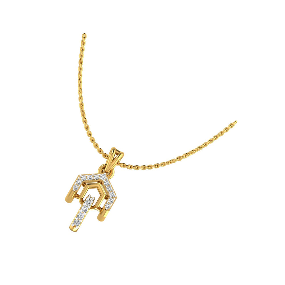 Twisted Ribbon Loop Gold Pendant