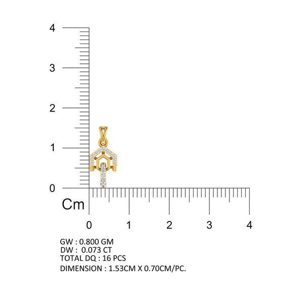 Twisted Ribbon Loop Gold Pendant hover image