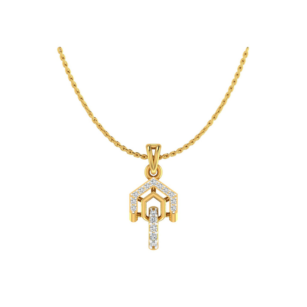 Twisted Ribbon Loop Gold Pendant