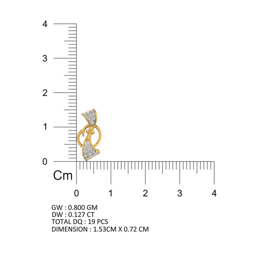 Interlocking Rectangular Link Gold Pendant