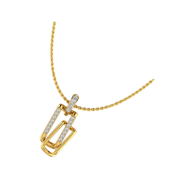 Marquise Eye Drop Gold Pendant