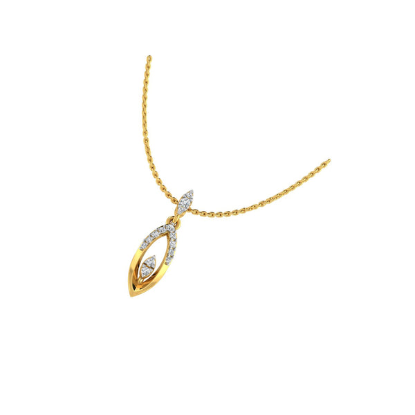Marquise Eye Drop Gold Pendant