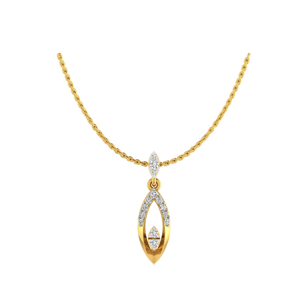 Marquise Eye Drop Gold Pendant
