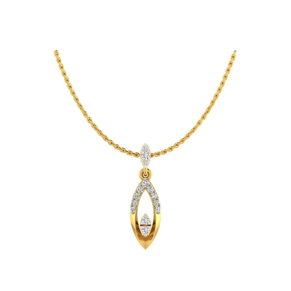 Marquise Eye Drop Gold Pendant hover image