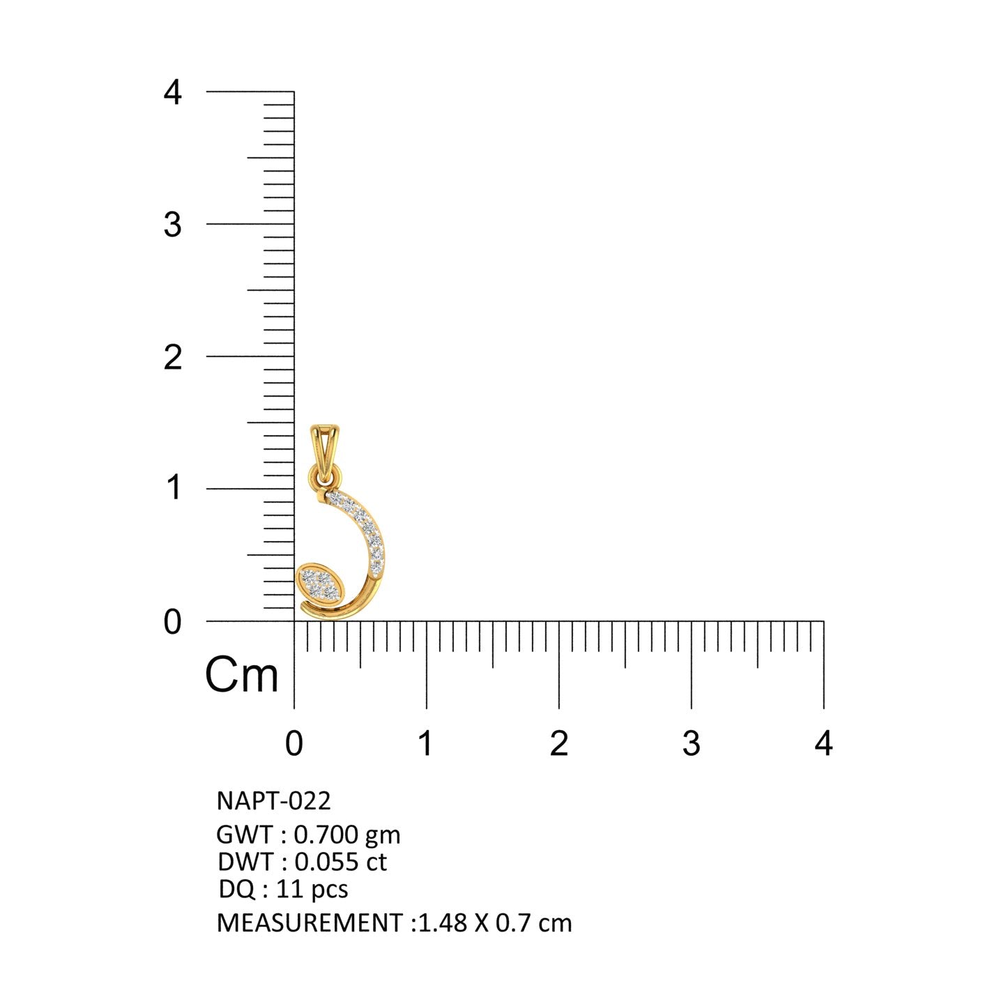 Celeste Crescent Pendant