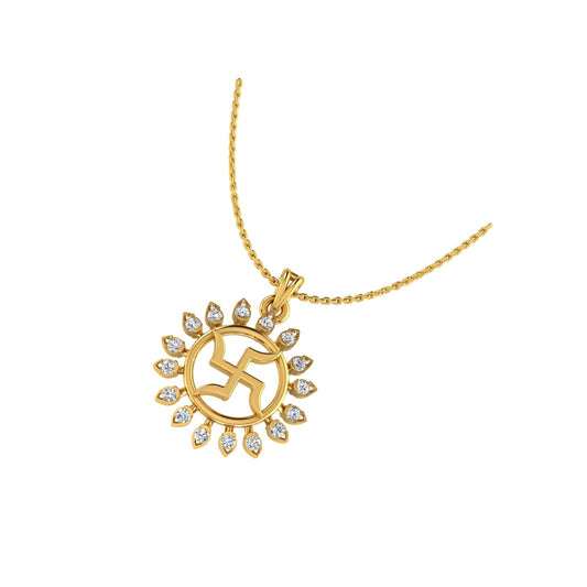 The Radiant Budding Leaf Pendant