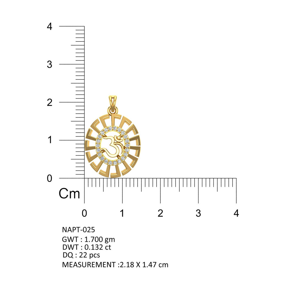 Om Gold Pendant