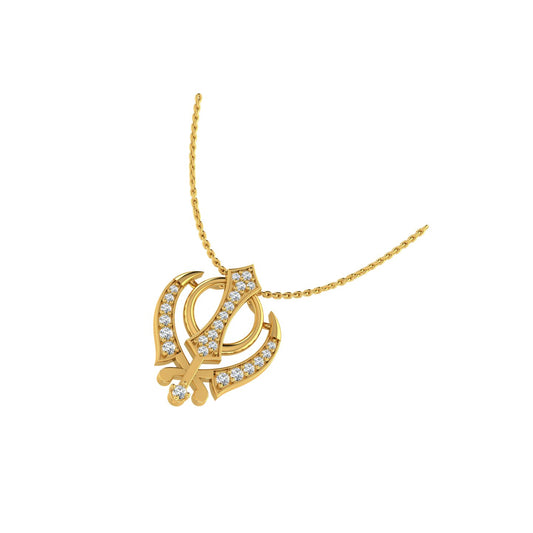 Sikh Khanda Gold Pendant