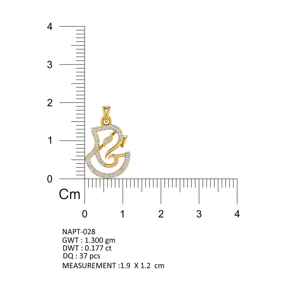 Lord Ganesha Gold Pendant