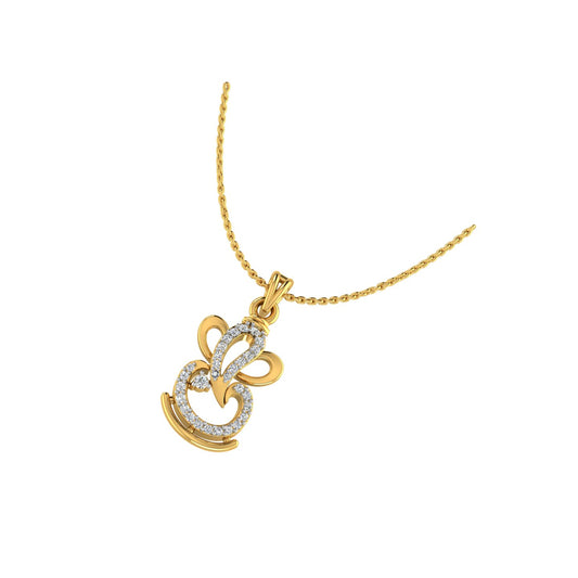 Om Ganesha Gold Pendant