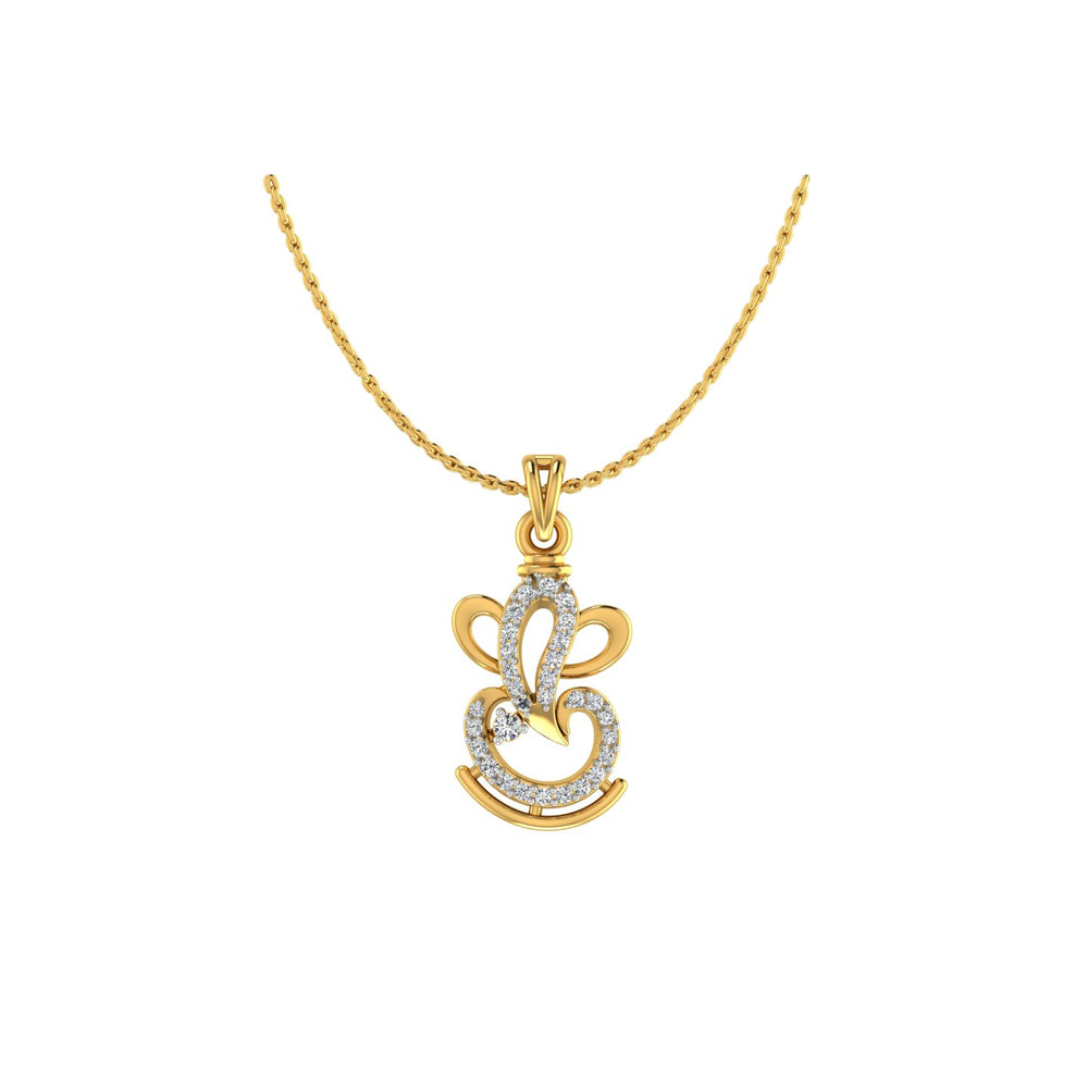 Om Ganesha Gold Pendant