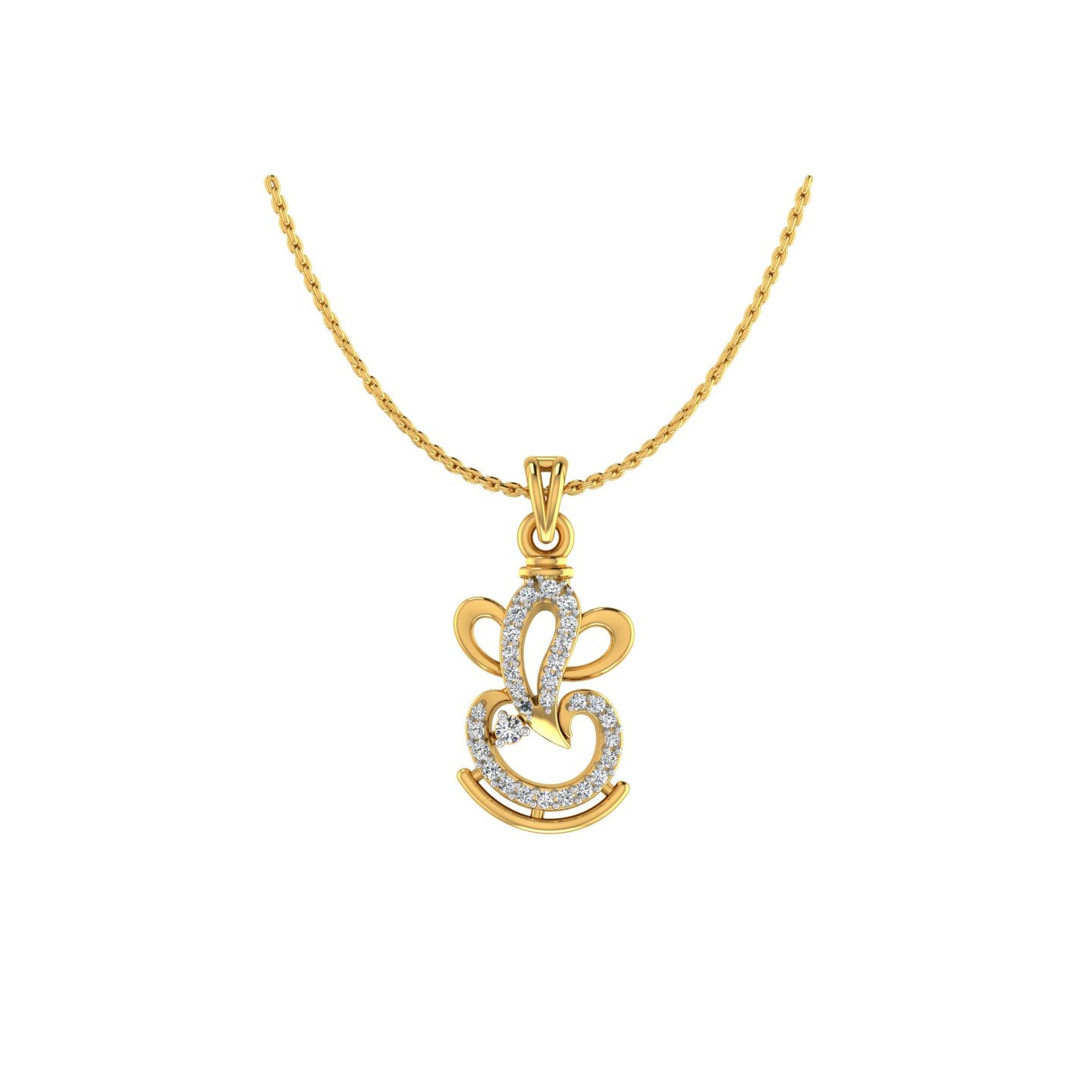 Om Ganesha Gold Pendant