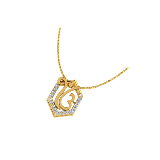 Avsar Pranita Yellow Gold Diamond-Studded Pendant