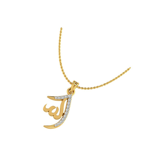 Allah Islamic Gold Pendant
