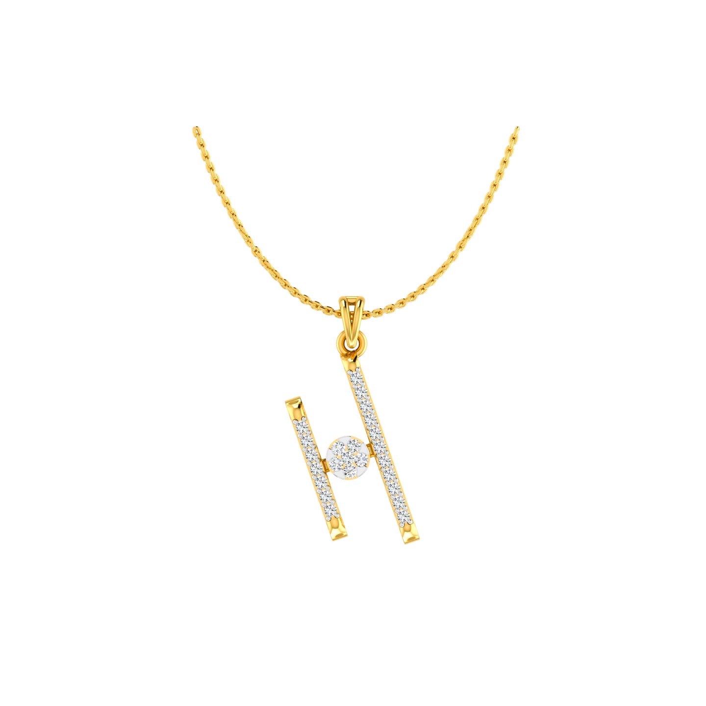 The Imperial Solitaire Initial "H" Pendant