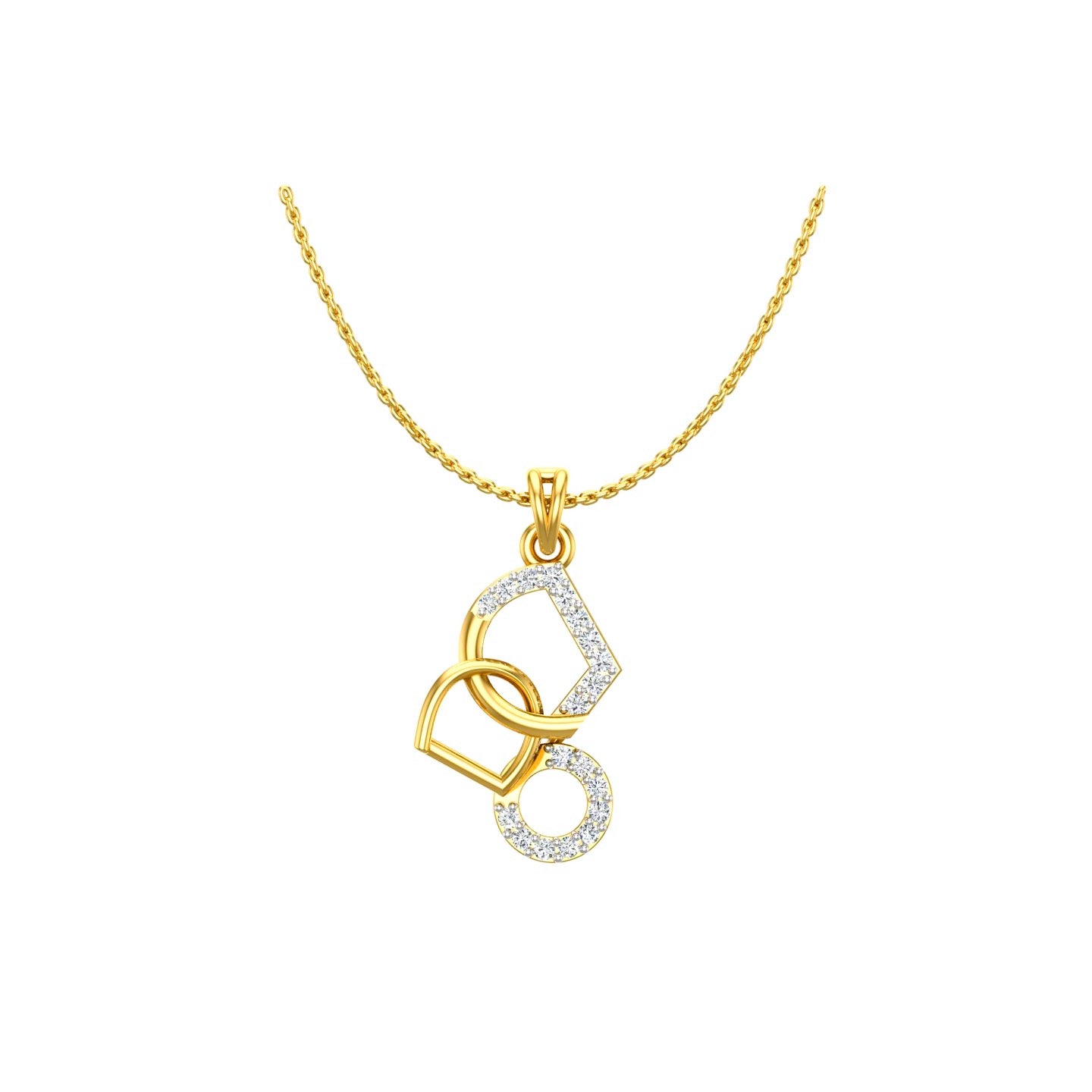 The Trinity Geometric Link Pendant