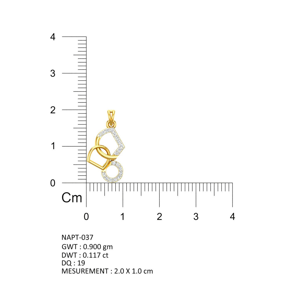 The Trinity Geometric Link Pendant