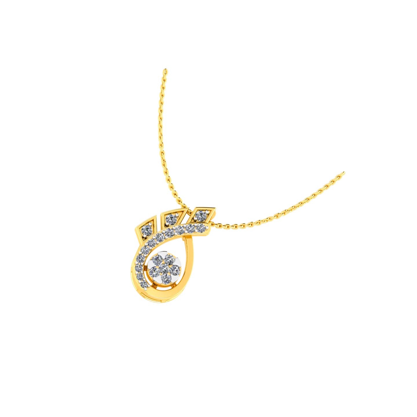 The Celestial Blossom Wave Pendant