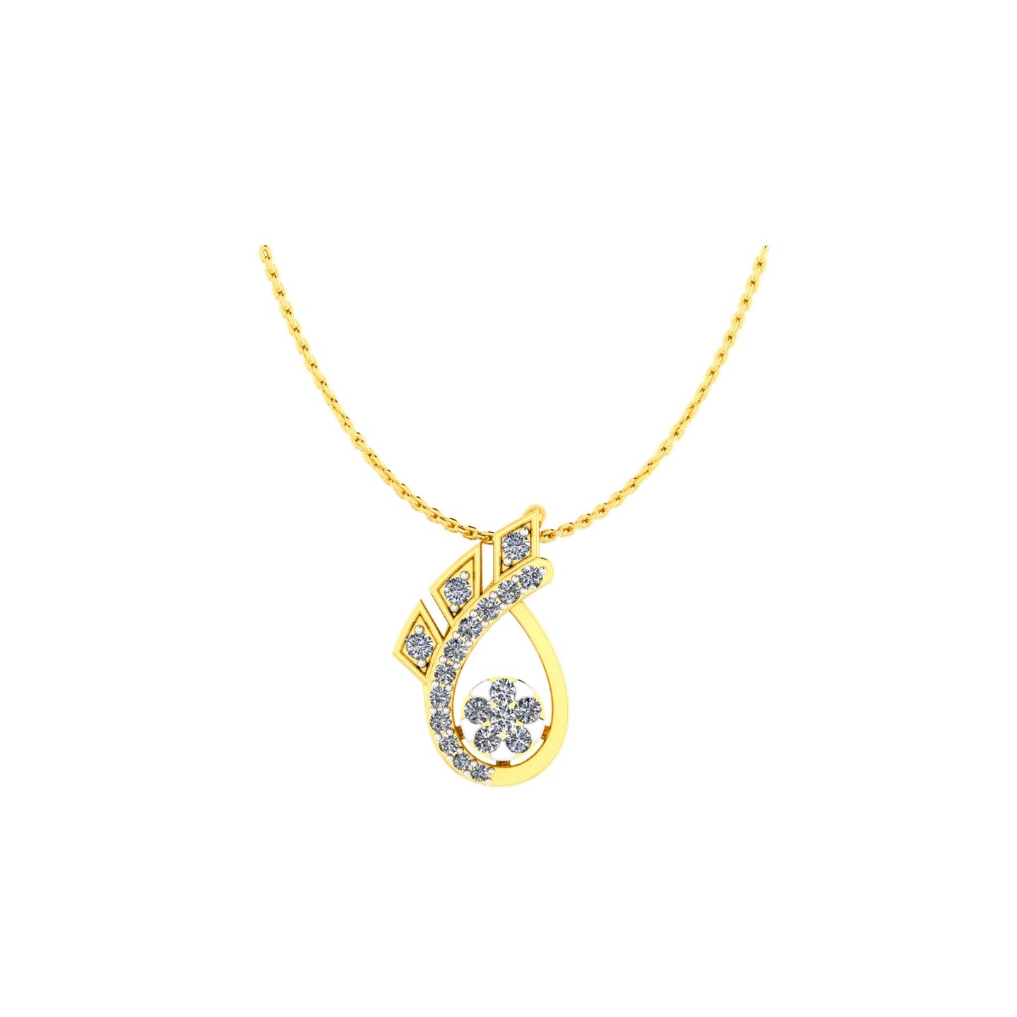 The Celestial Blossom Wave Pendant