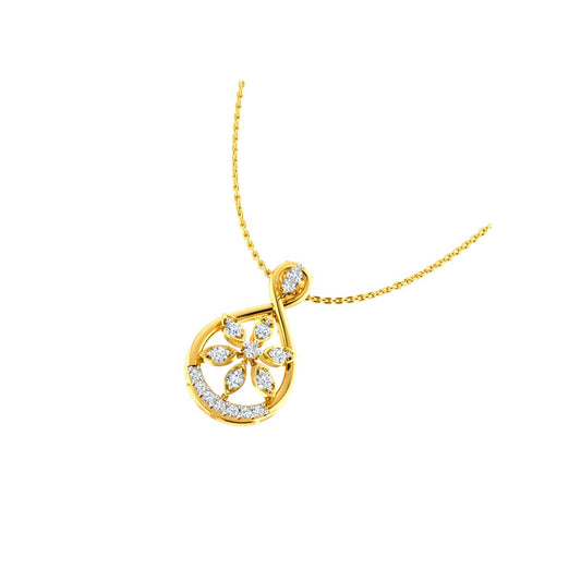 The Infinity Bloom Teardrop Pendant