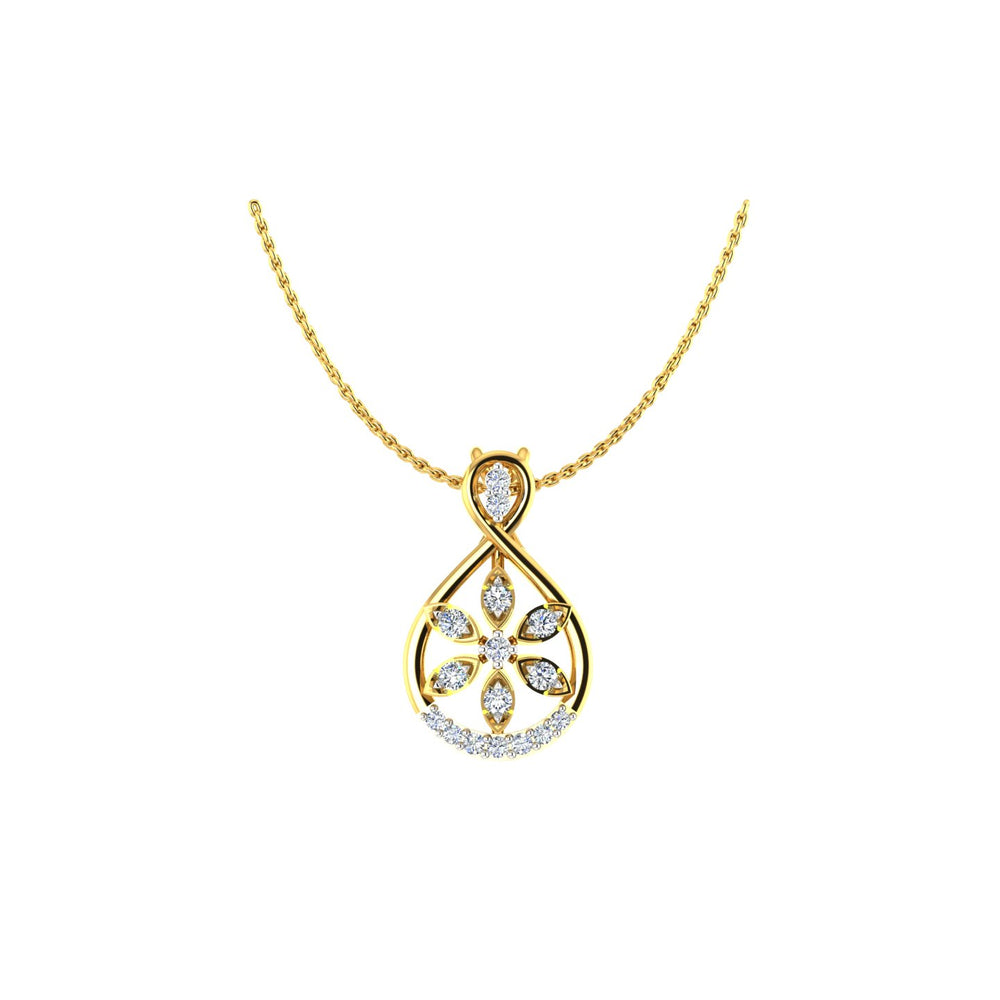 The Infinity Bloom Teardrop Pendant