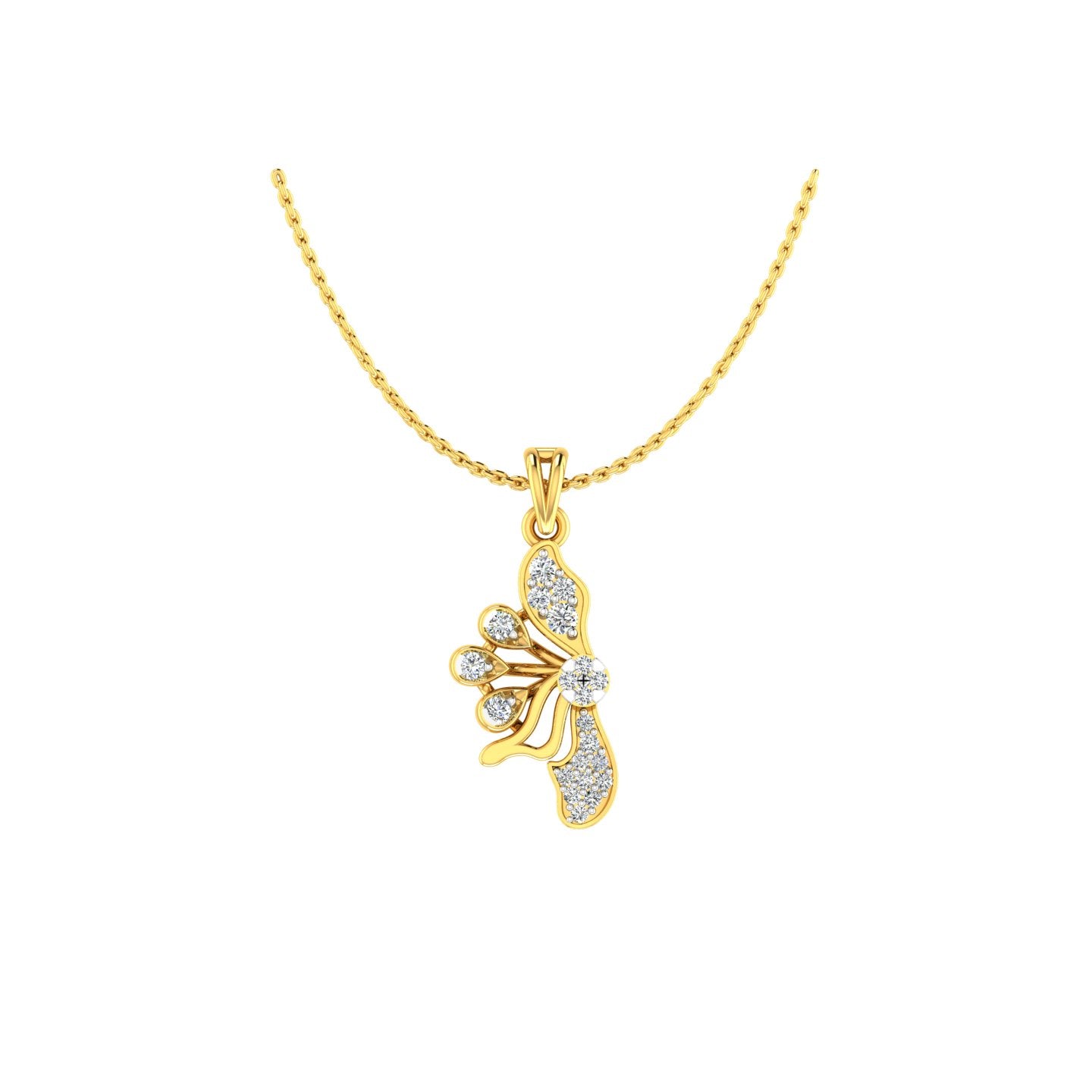The Whimsical Butterfly Diamond Pendant