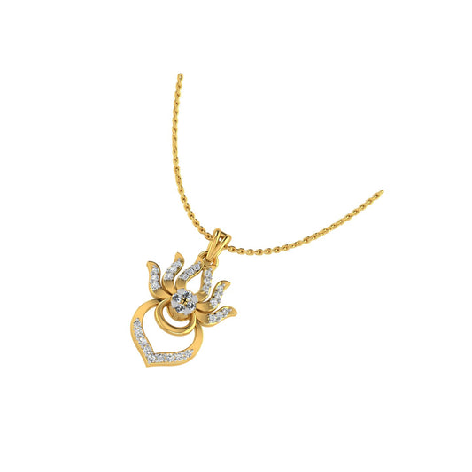 The Majestic Lotus Heart Pendant