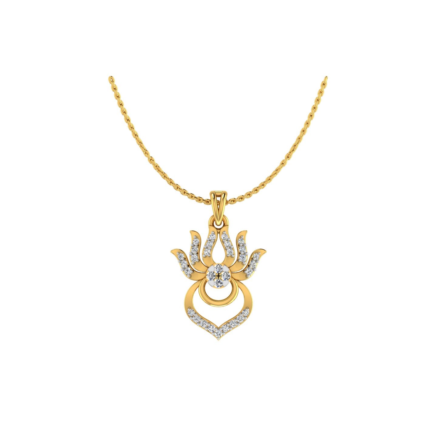 The Majestic Lotus Heart Pendant