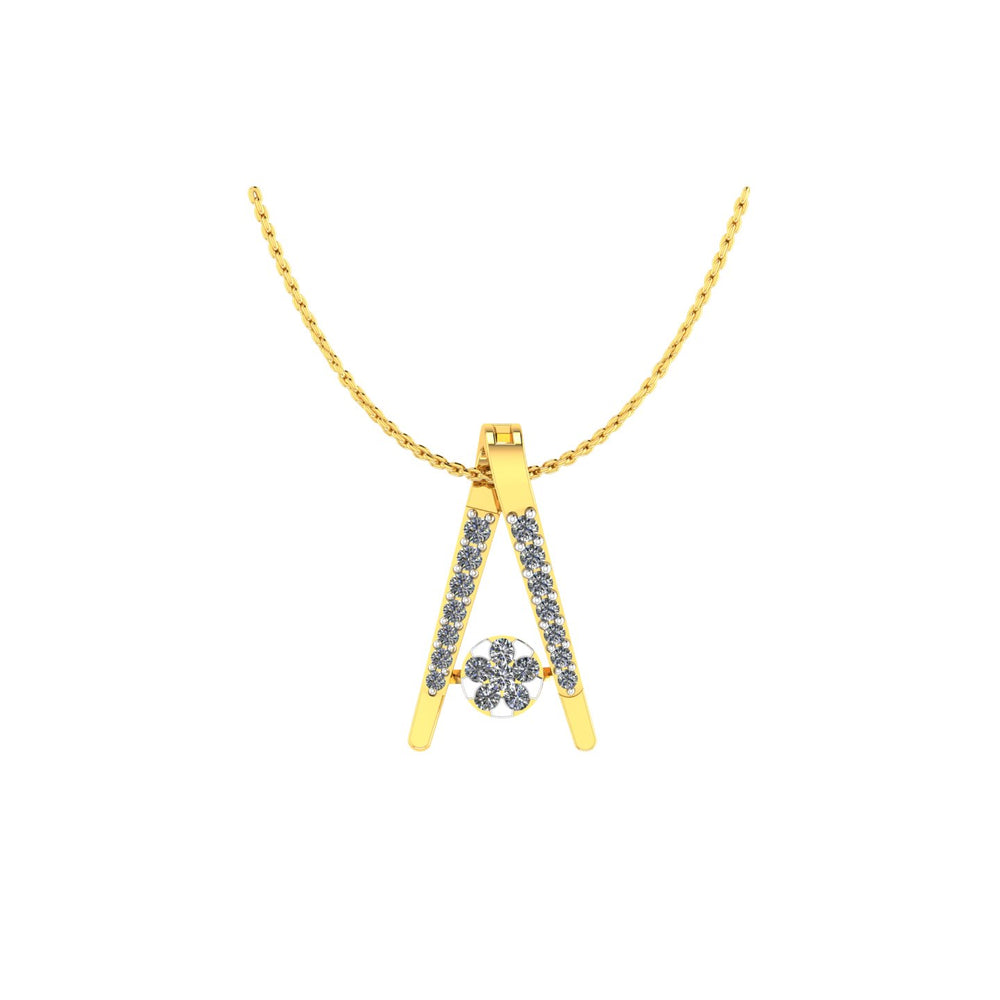 The Imperial Solitaire Initial "A" Pendant