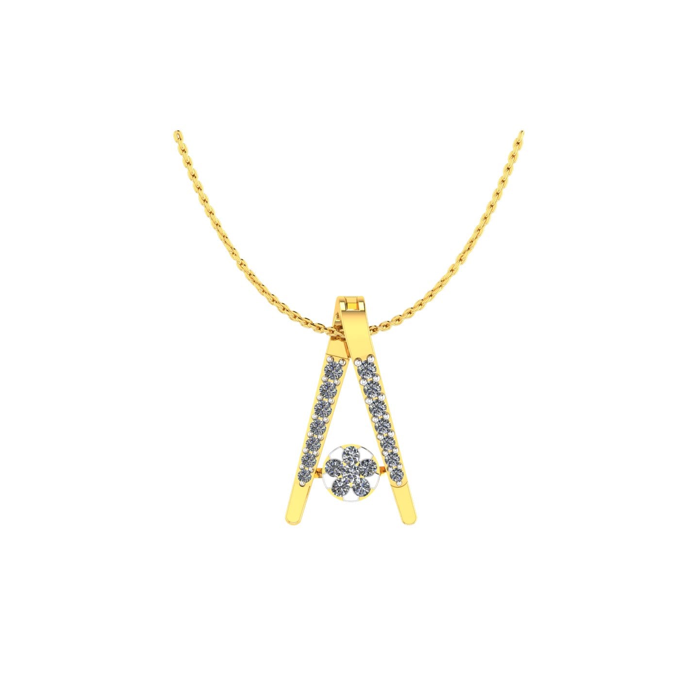 The Imperial Solitaire Initial "A" Pendant