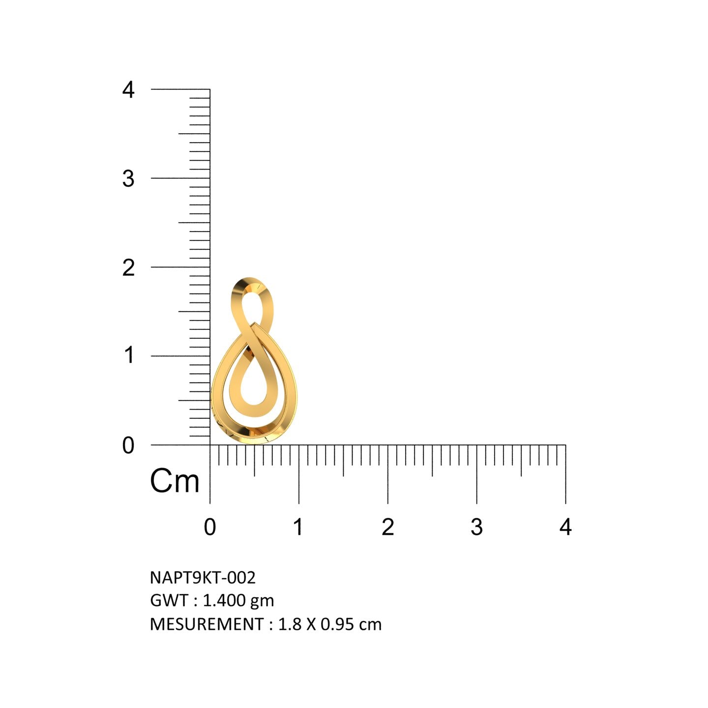 Golden Infinity Loop Pendant
