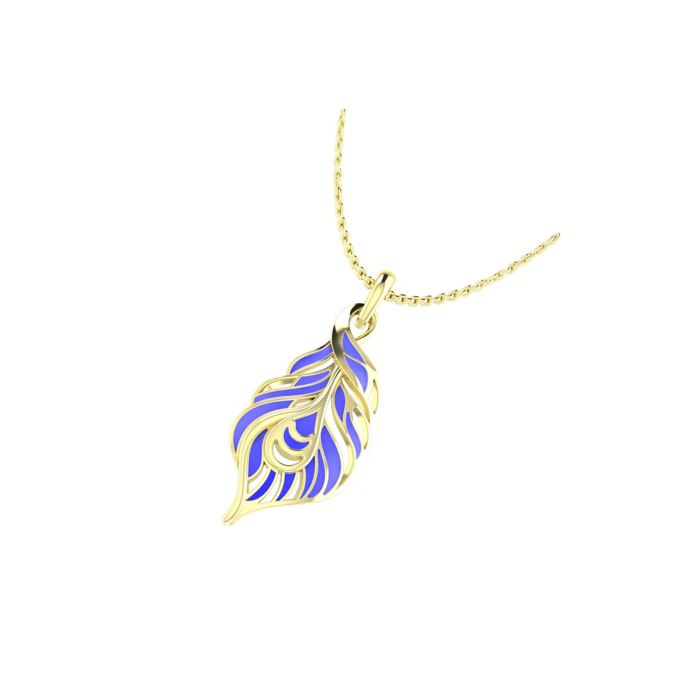 Royal Peacock Feather Pendant