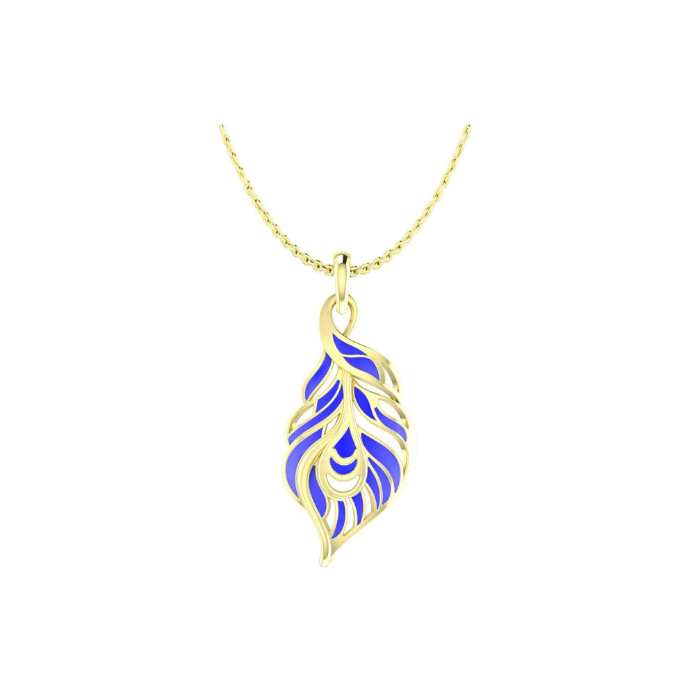 Royal Peacock Feather Pendant
