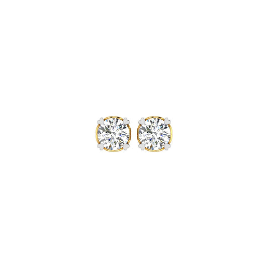 Heart Crown Solitaire Ear Tops