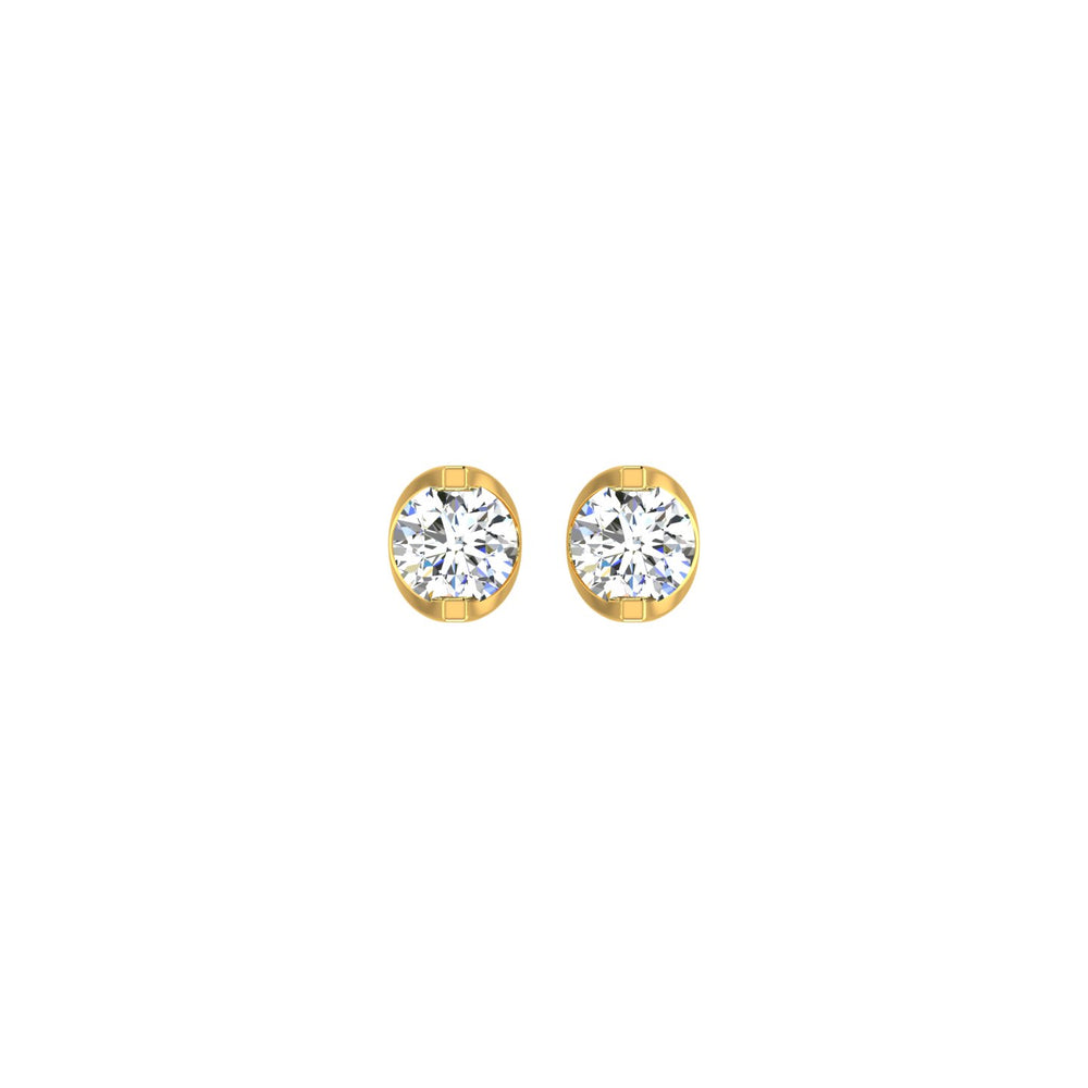 Trinity Twist Solitaire Ear Tops
