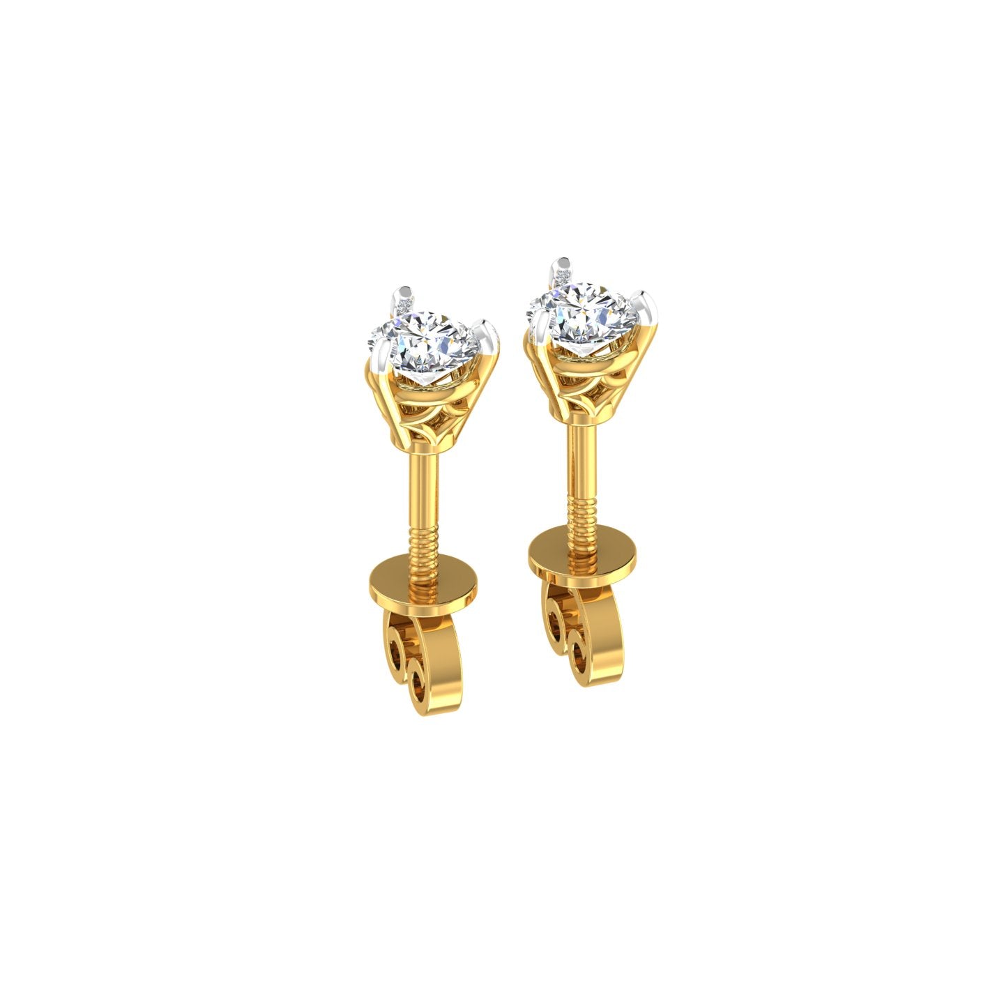 Royal Crown Solitaire Ear Tops