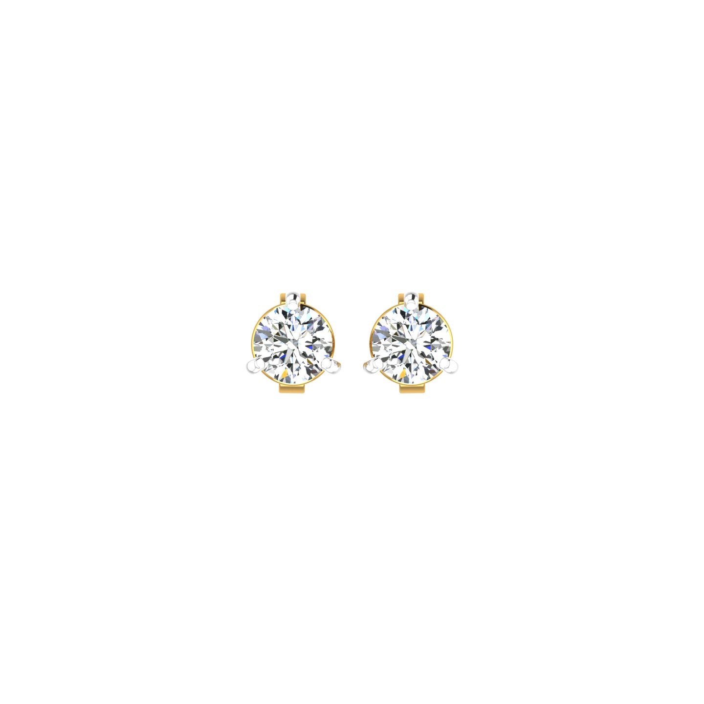 Royal Crown Solitaire Ear Tops