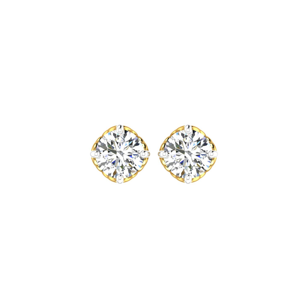 Regal Filigree Solitaire Ear Tops