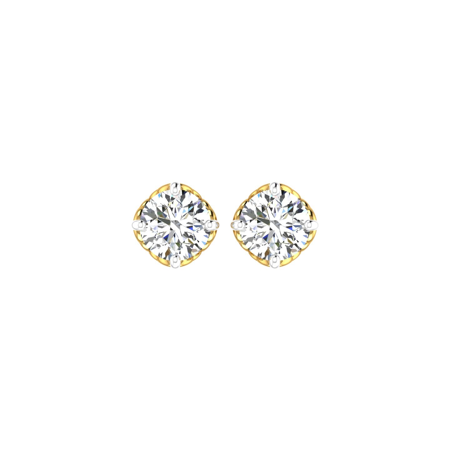 Regal Filigree Solitaire Ear Tops
