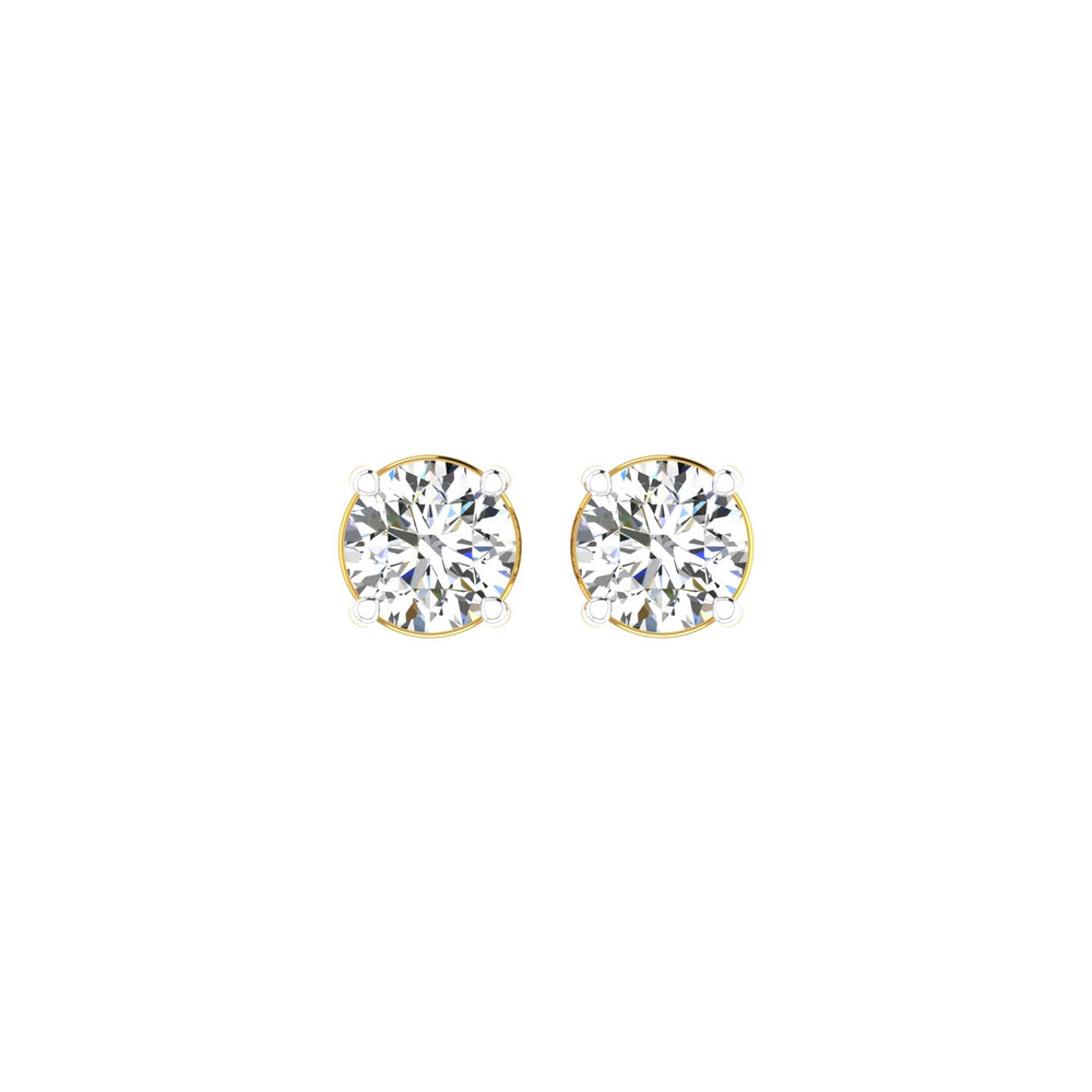 Royal Orbit Solitaire Ear Tops