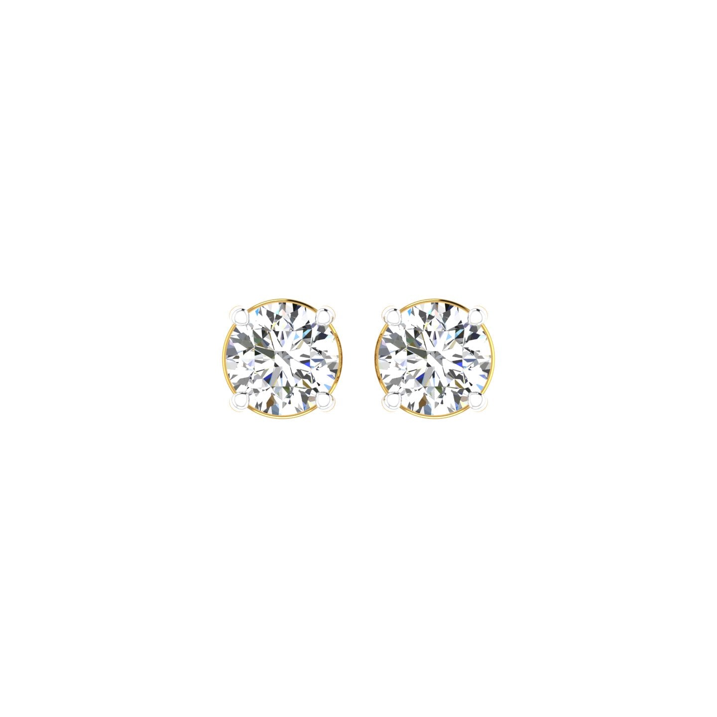Royal Orbit Solitaire Ear Tops