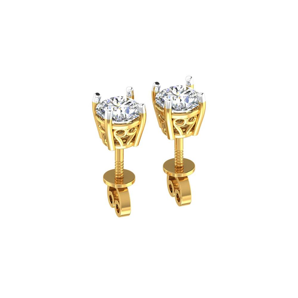 Royal Orbit Solitaire Ear Tops