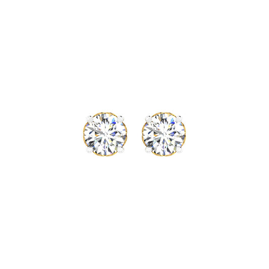 Heart Crown Solitaire Ear Tops