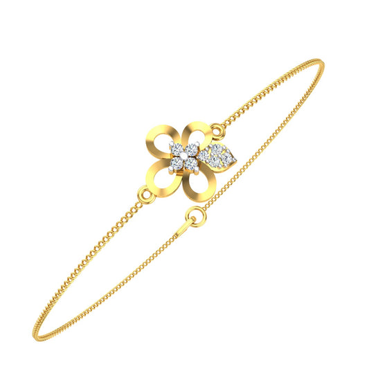 Diamond Blossom Bow Bracelet