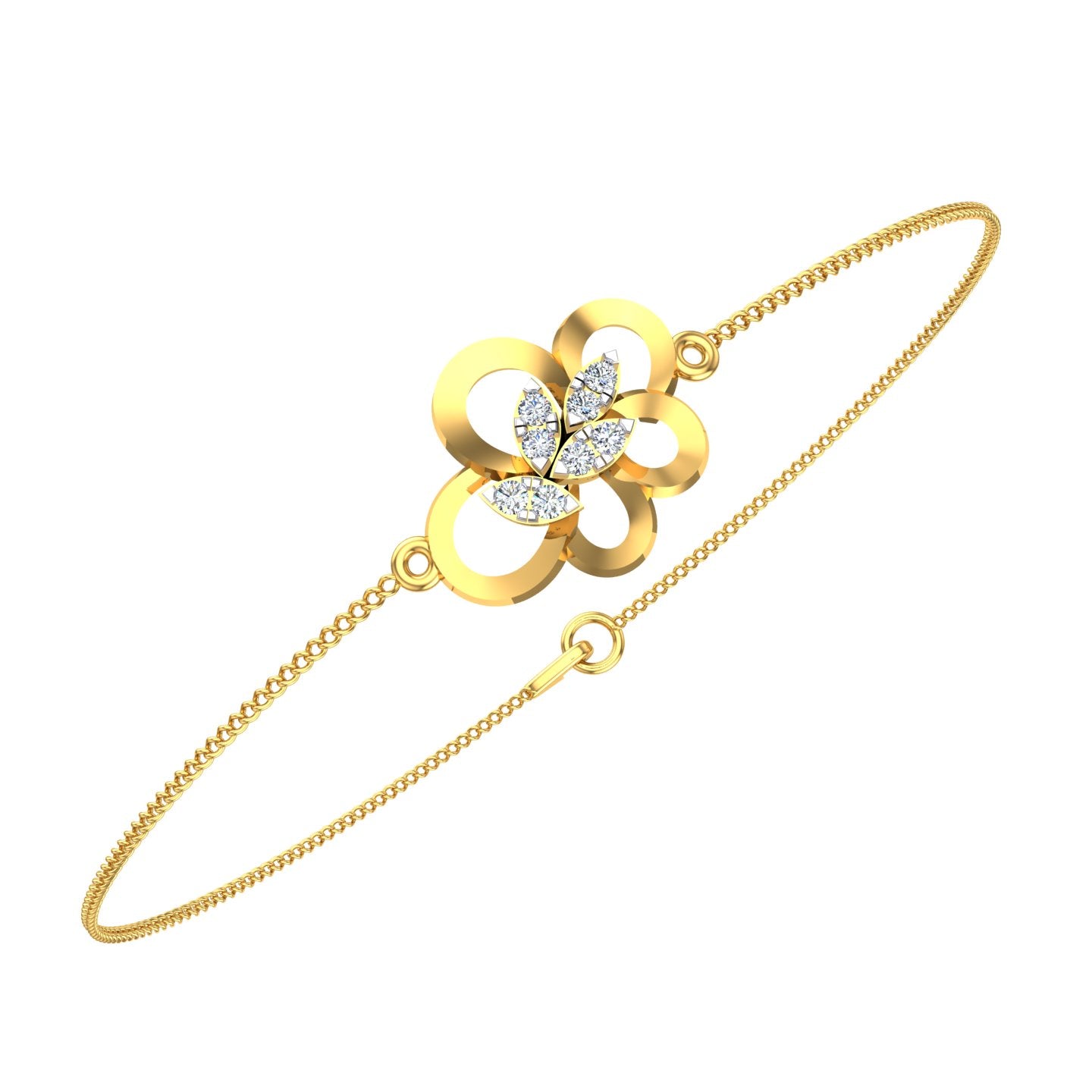 Golden Blossom Diamond Bracelet