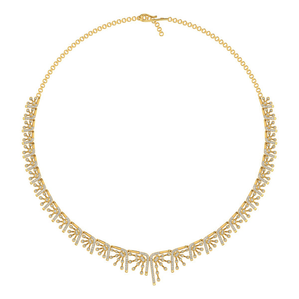 Diamond Fan Drop Necklace